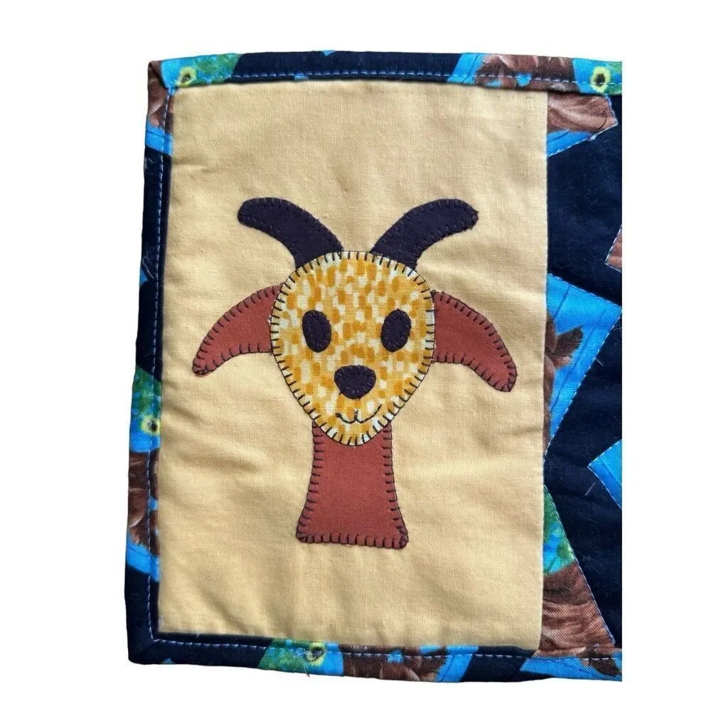 Adorable Handmade Embriodered Kitchen Trivets Goats Farm Country‎